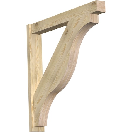 Ekena Millwork Funston Block Rough Sawn Outlooker, Douglas Fir, 6"W x 44"D x 44"H OUT06X44X44FST05RDF